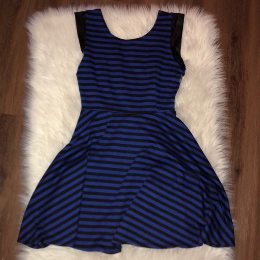 dELiA’s Navy and Black Striped Junior’s Dress